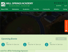 Tablet Screenshot of millsprings.org